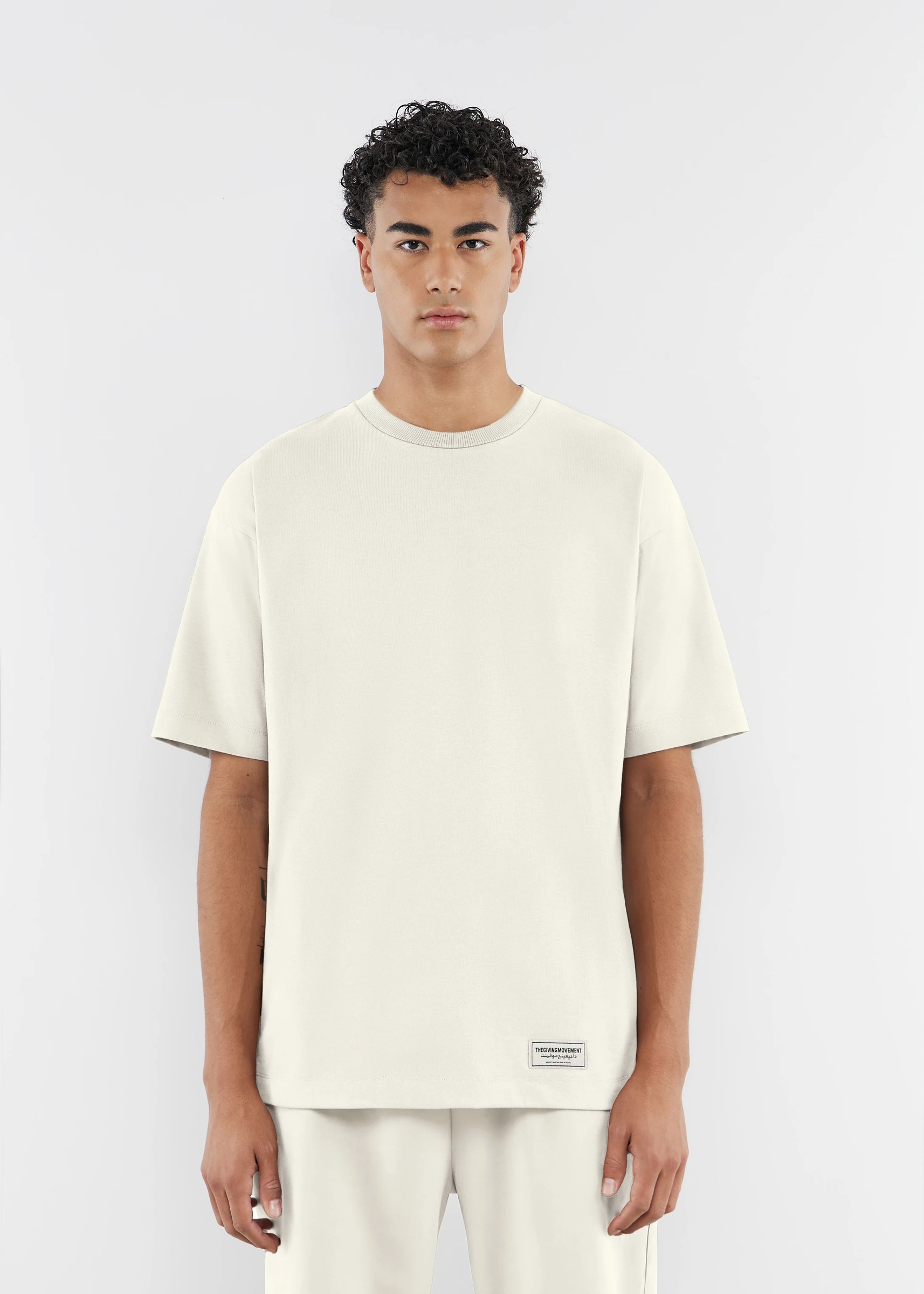 Oversized Vertical Print T-Shirt