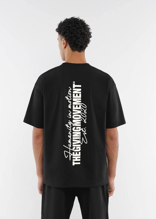 Oversized Vertical Print T-Shirt