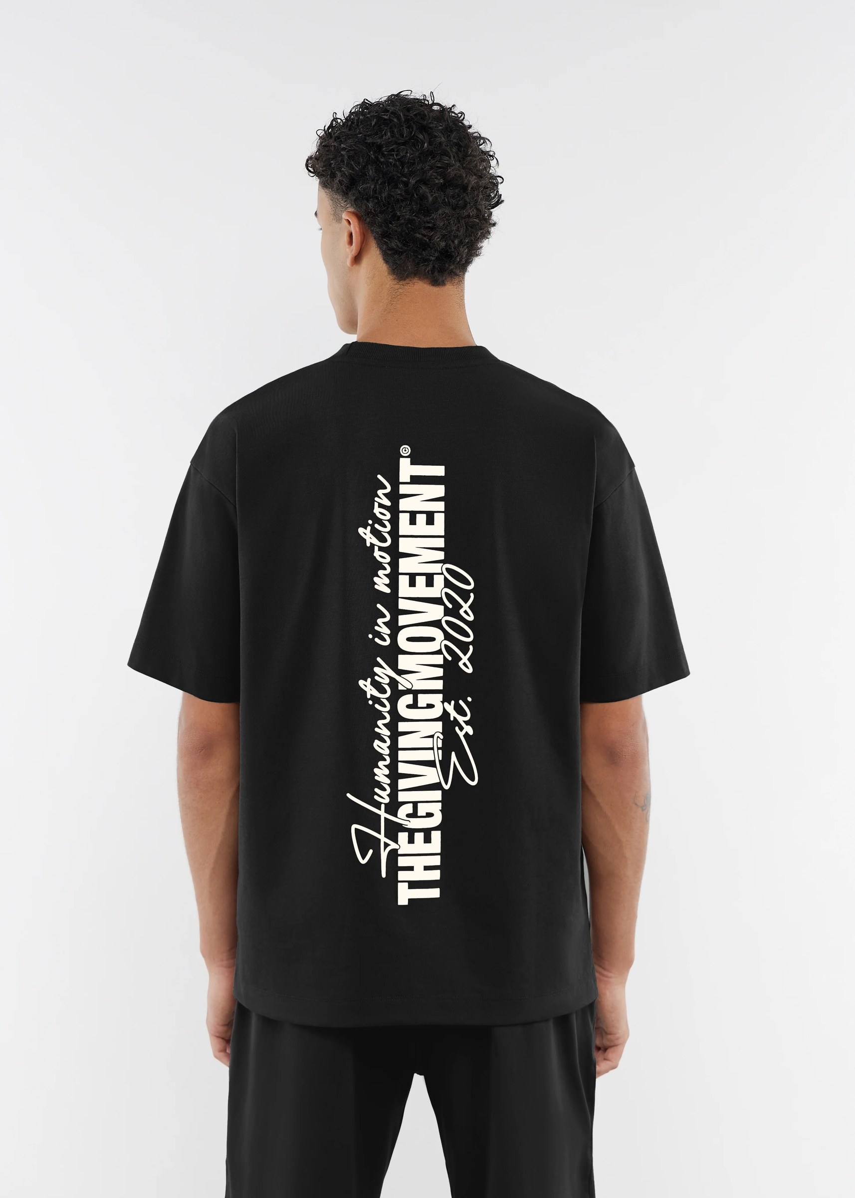 Oversized Vertical Print T-Shirt