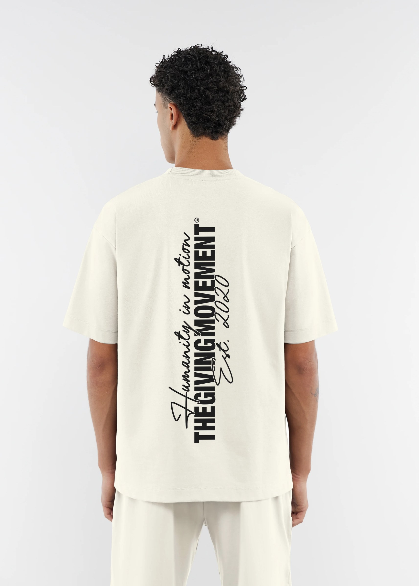 Oversized Vertical Print T-Shirt