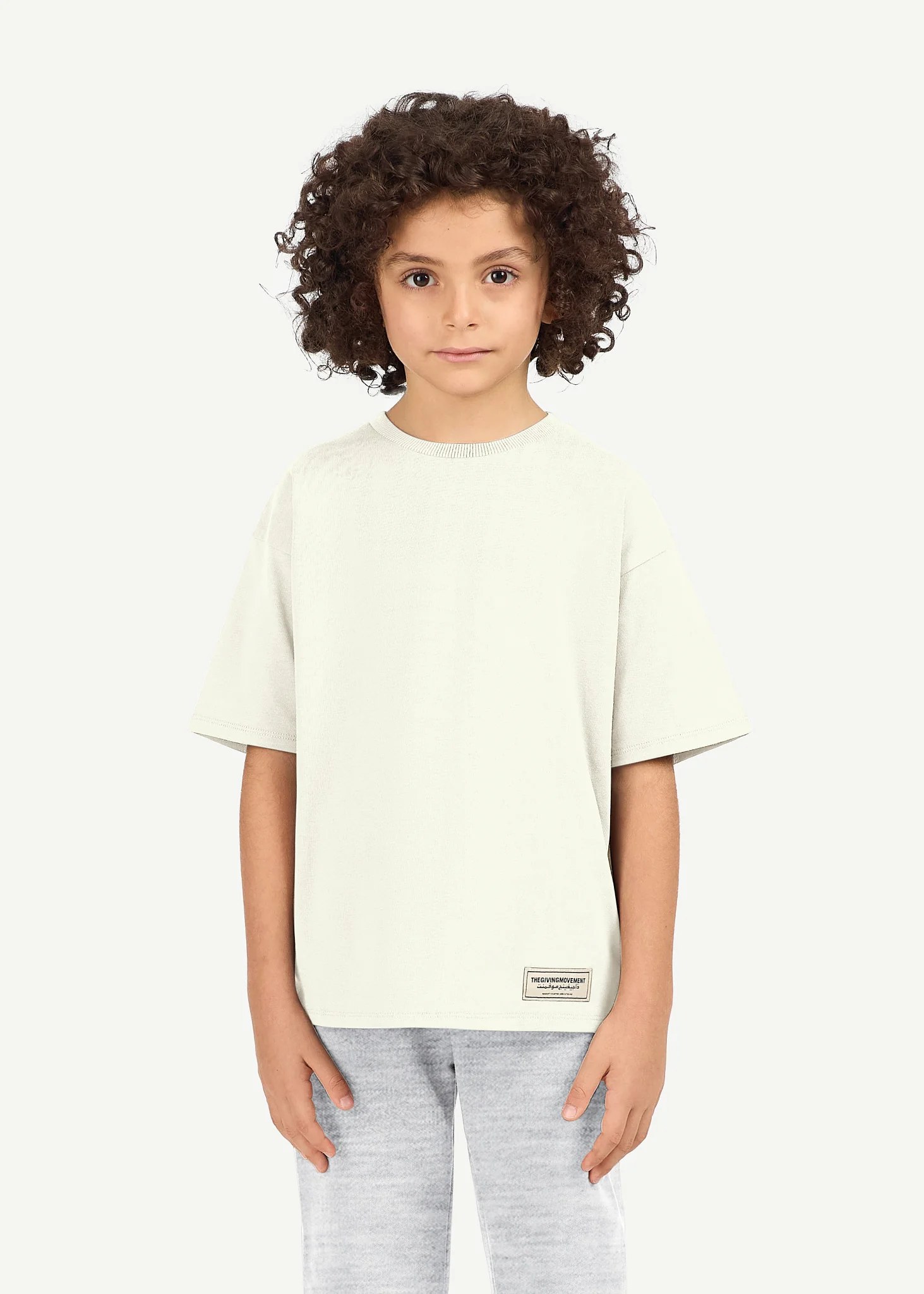 Kids Oversized Vertical Print T-Shirt