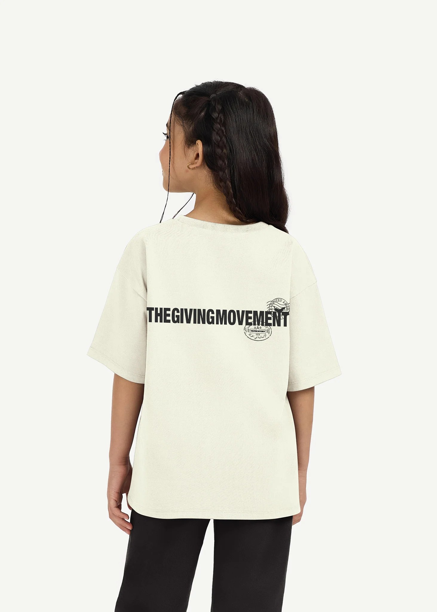 Kids Oversized UAE Print T-Shirt