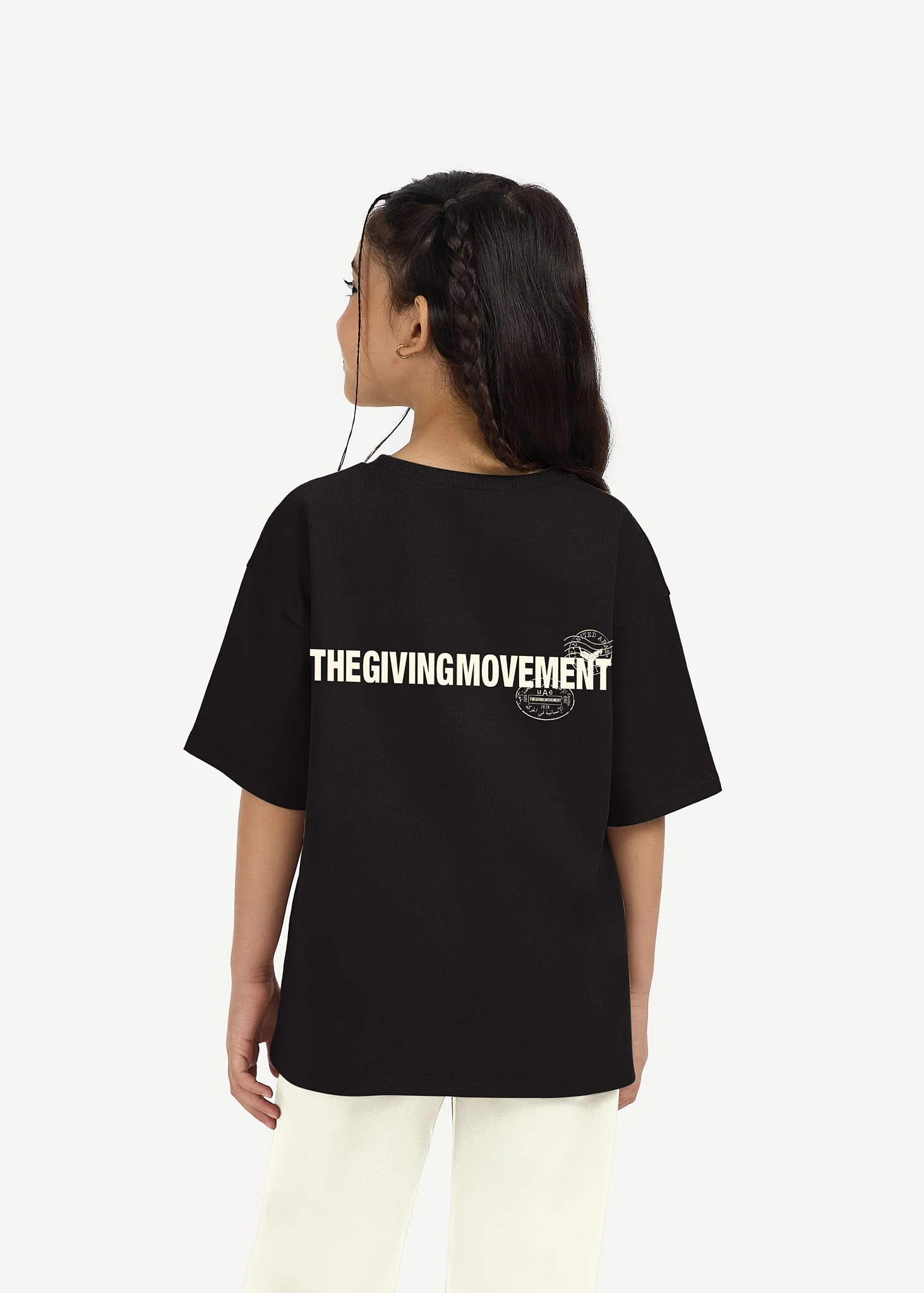Kids Oversized UAE Print T-Shirt