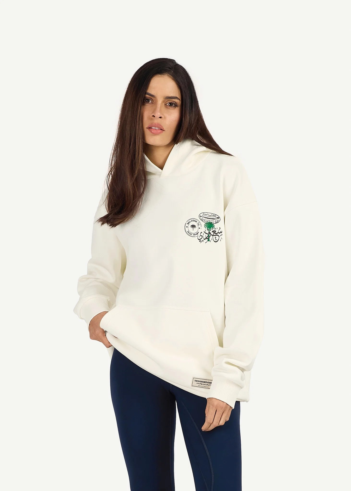 Oversized Saudi Print Hoodie