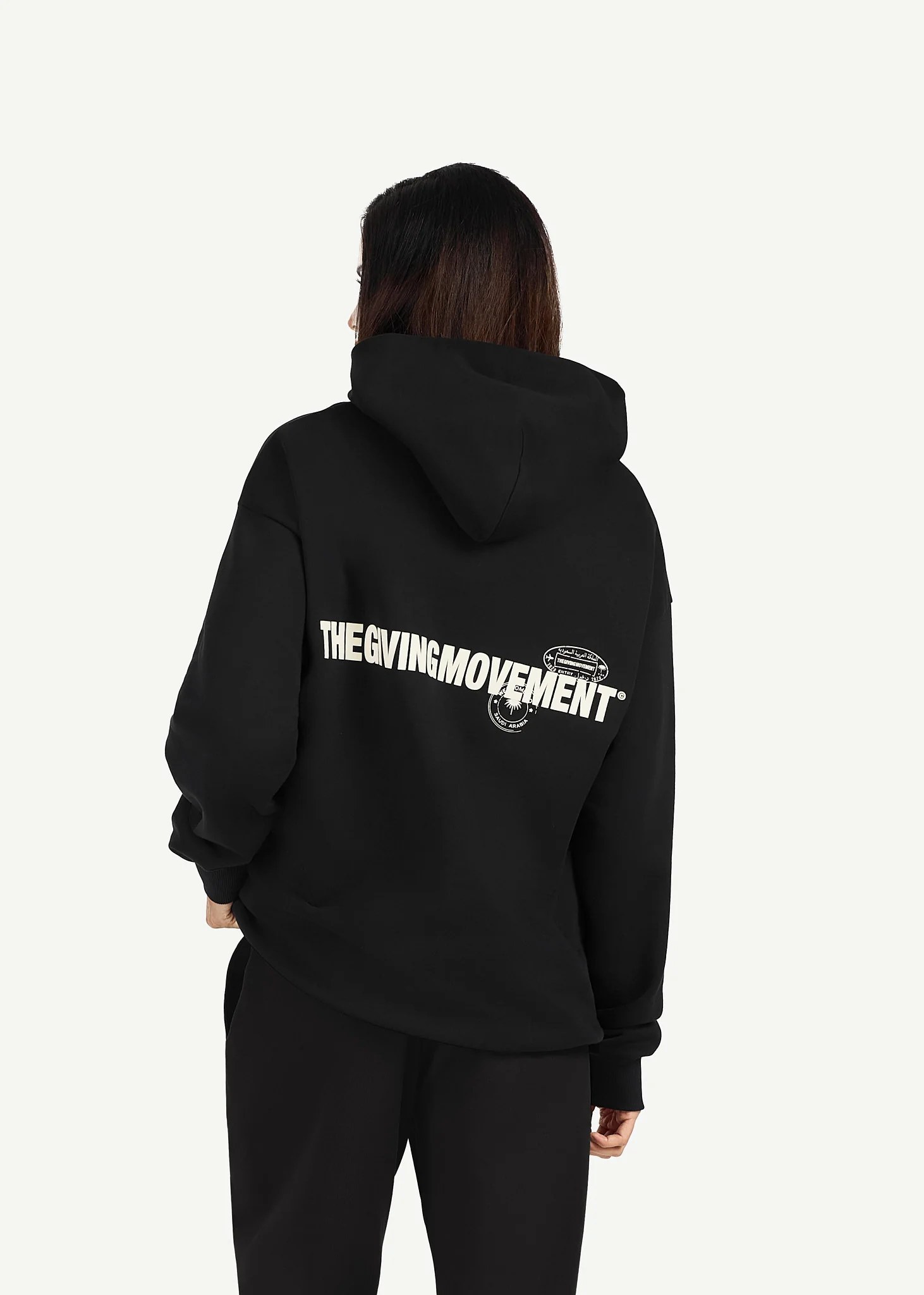 Oversized Saudi Print Hoodie