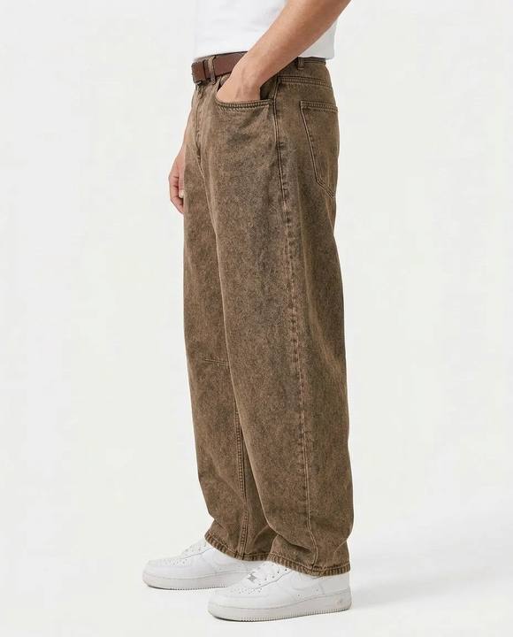 WASHED BALLOON FIT JEANS
