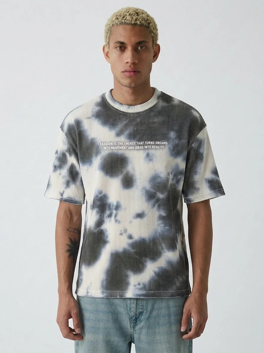PASSION Tie-Dye Ribbed T-Shirt