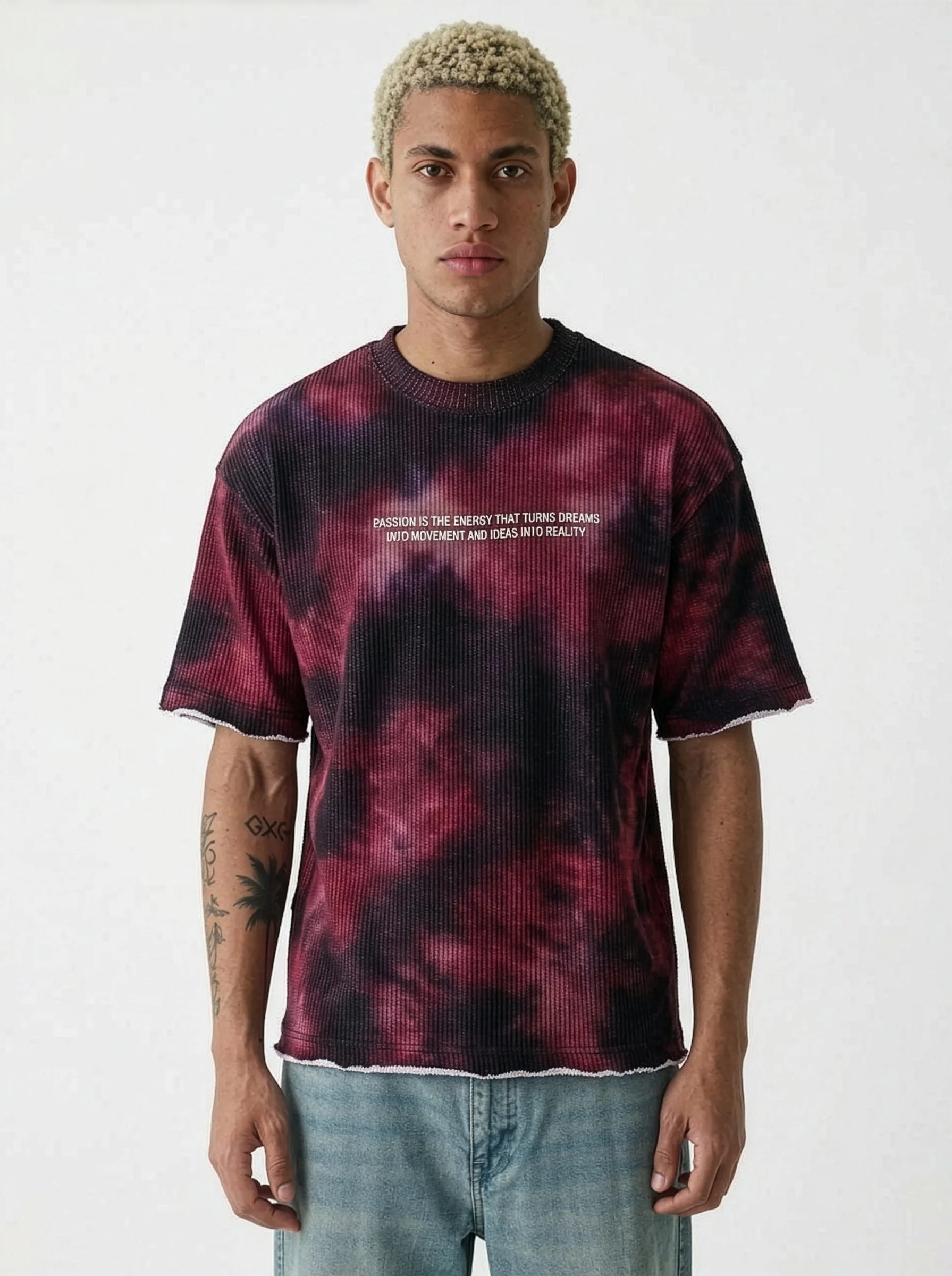 PASSION Tie-Dye Ribbed T-Shirt