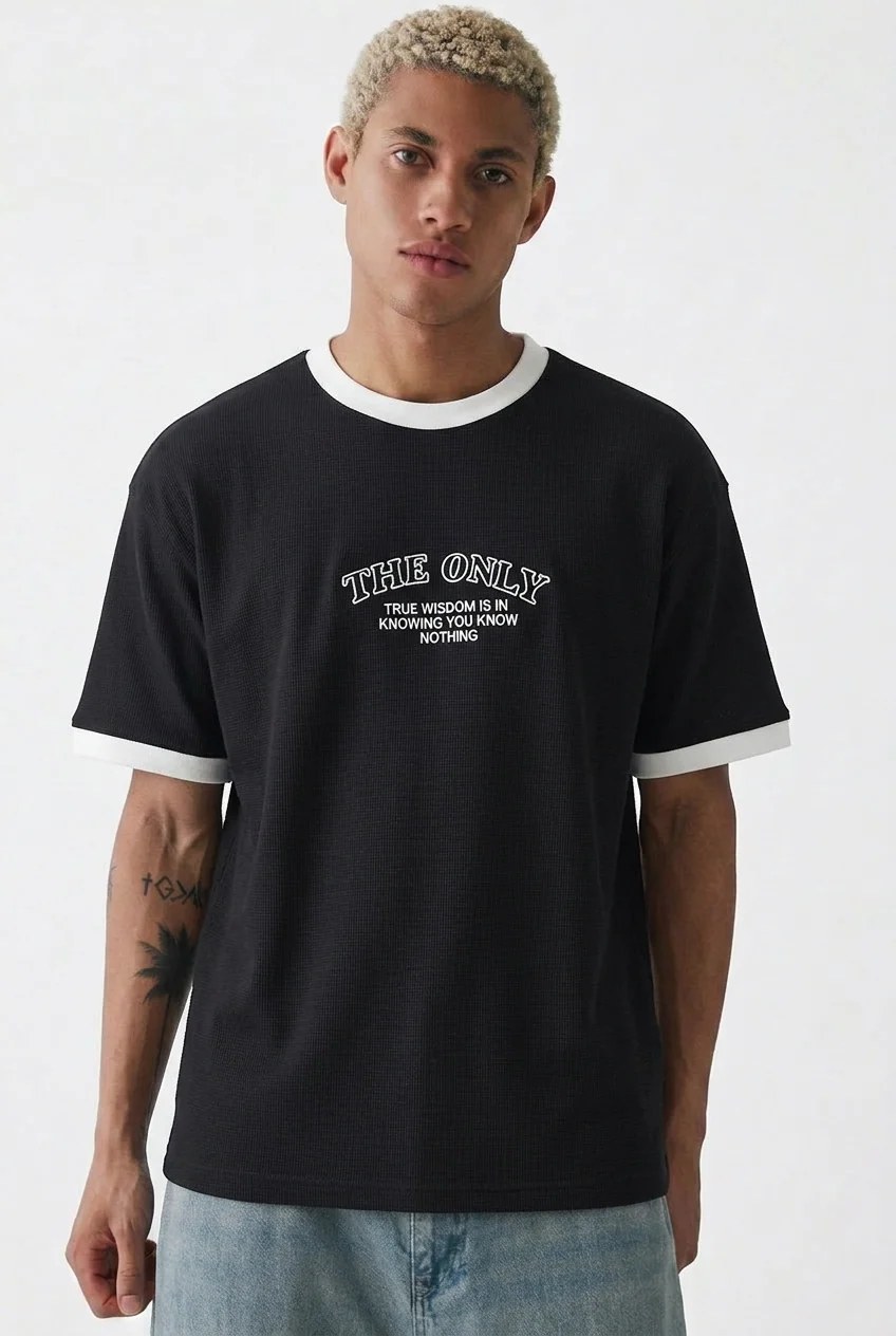 Contrast rib t-shirt (3 For 999)