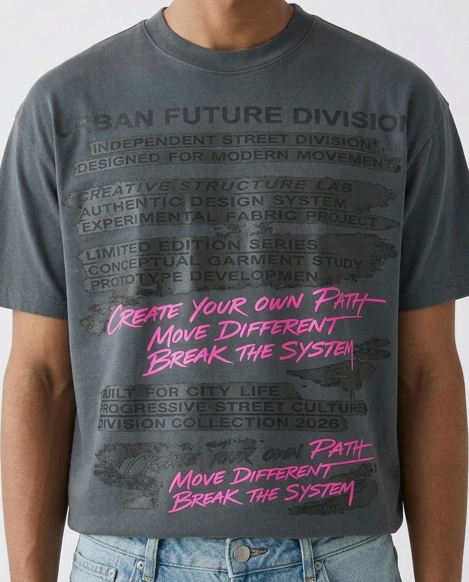 Contrasting text print t-shirt