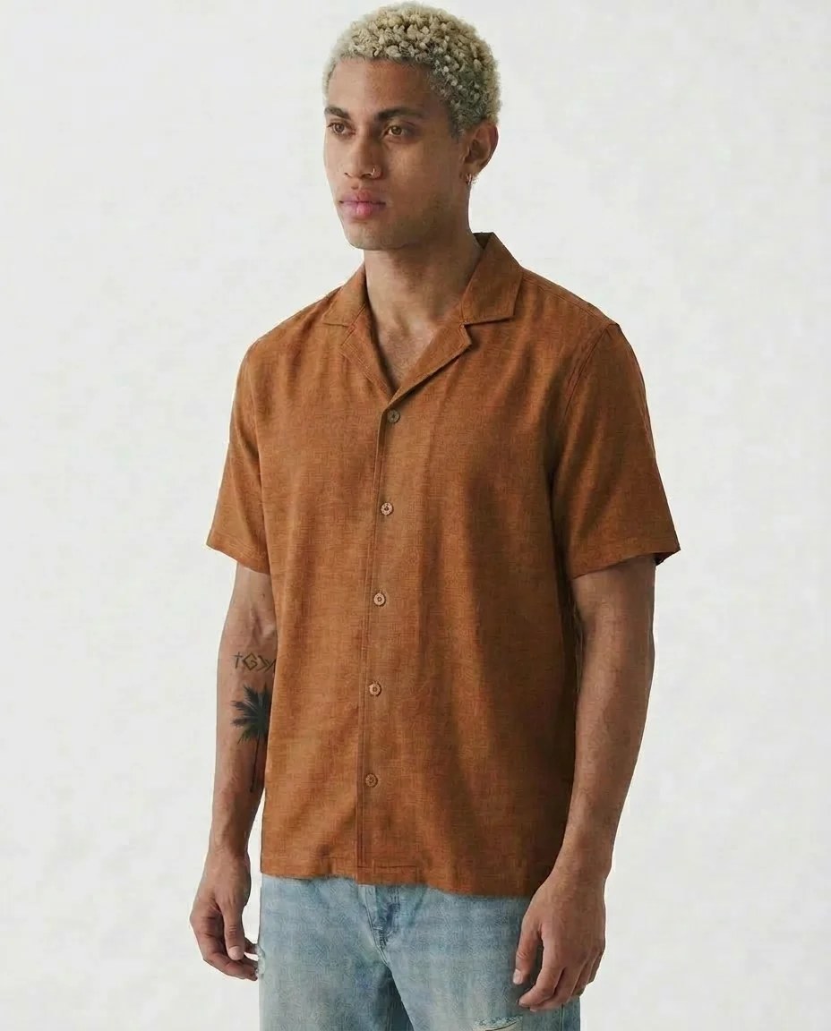 LINEN BLEND cropped FIT SHIRT (3 For 1299)