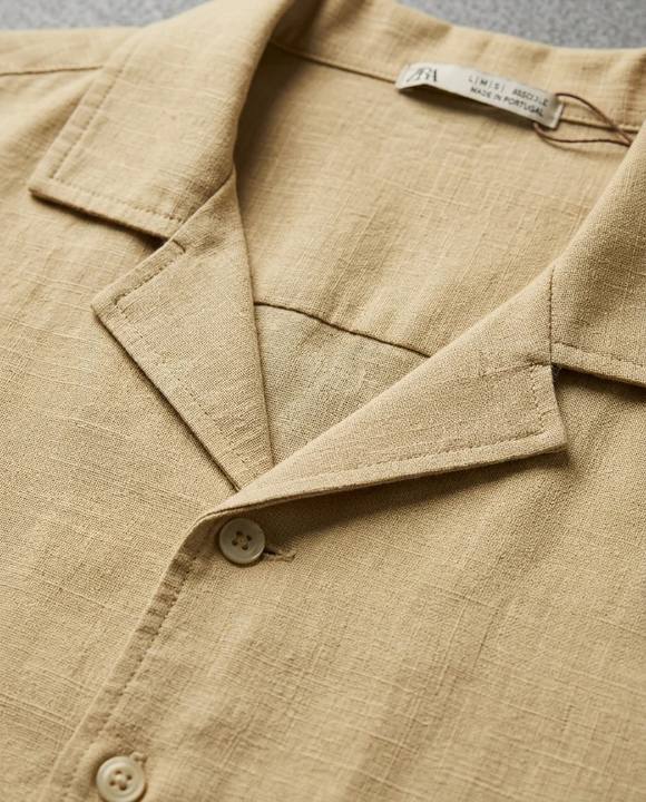 LINEN BLEND cropped FIT SHIRT (3 For 999)