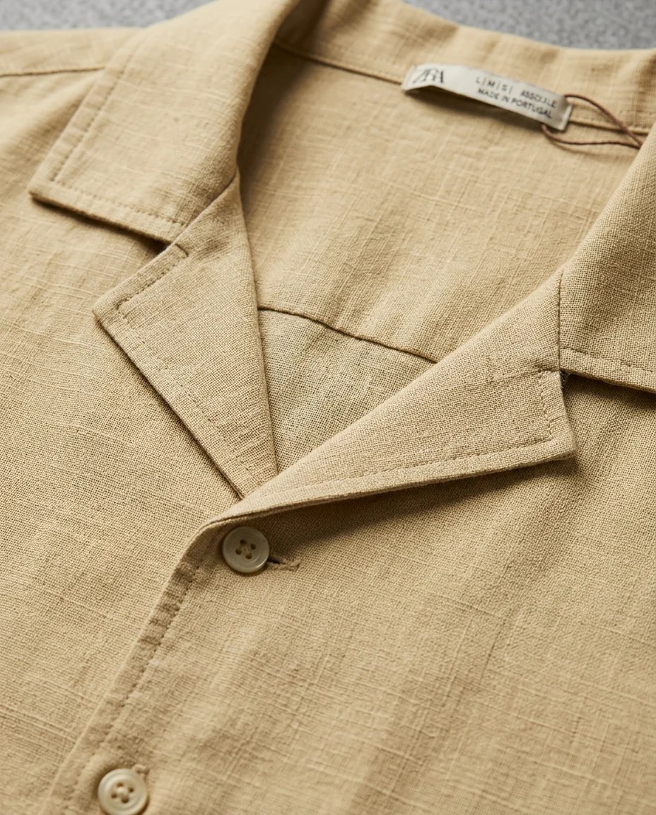 LINEN BLEND cropped FIT SHIRT (3 For 1299)