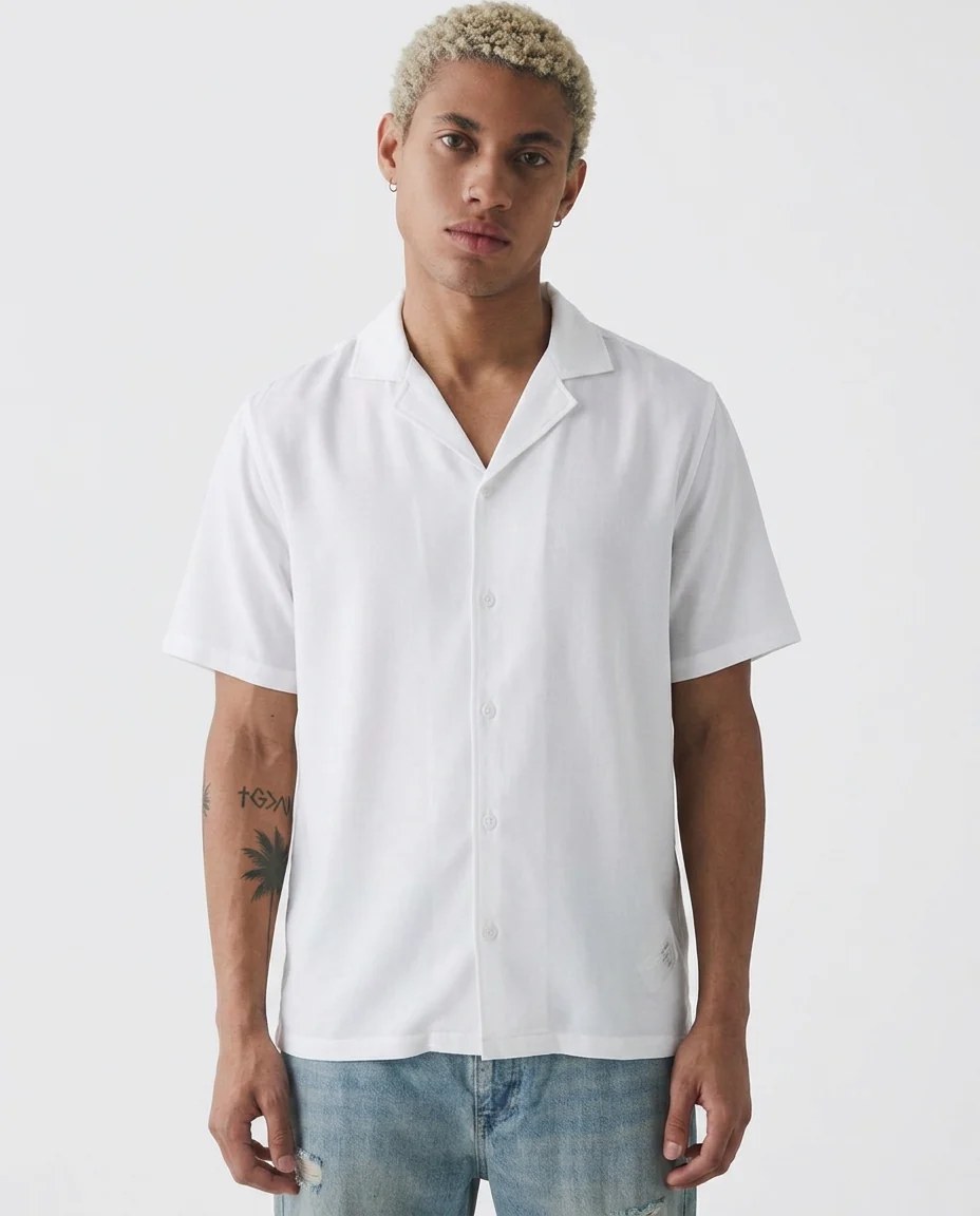 LINEN BLEND cropped FIT SHIRT (3 For 1299)