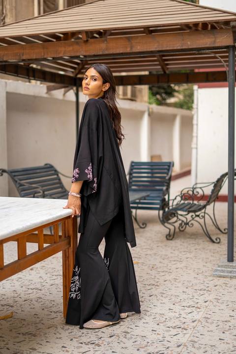 Bougainvillea Print Kimono