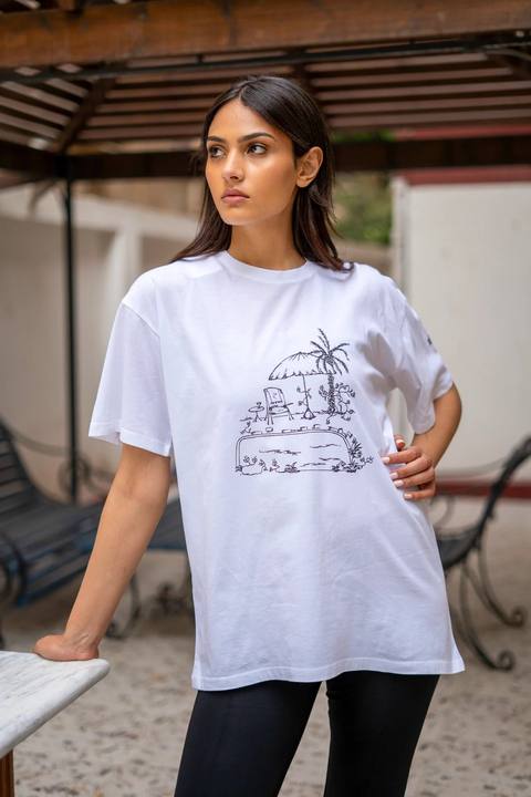 Swimming Pool Print Tee