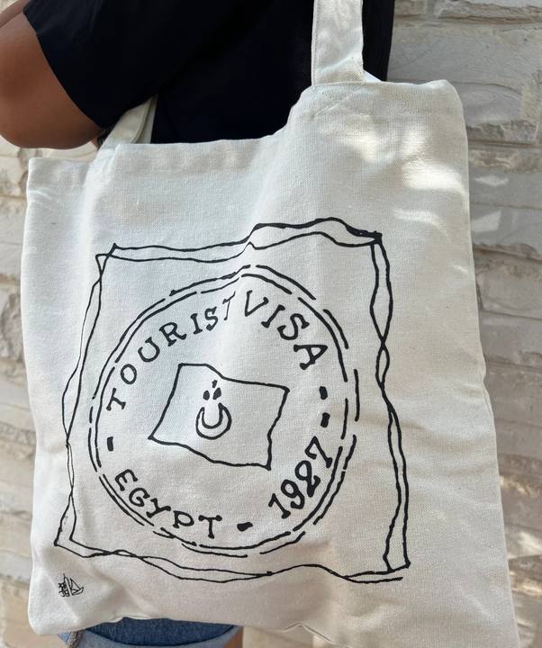 Tourist Visa Vintage Print Tote