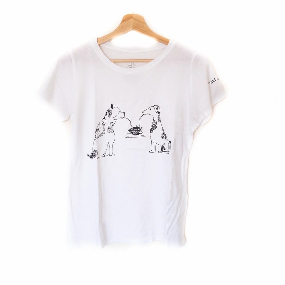 Women's #nodogfighting T-shirt.