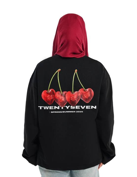 CHERRY POP BLACK LONGSLEEVE
