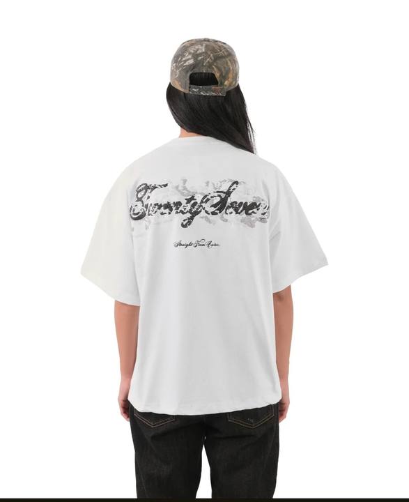 CRUSHED TYPE WHITE TEE
