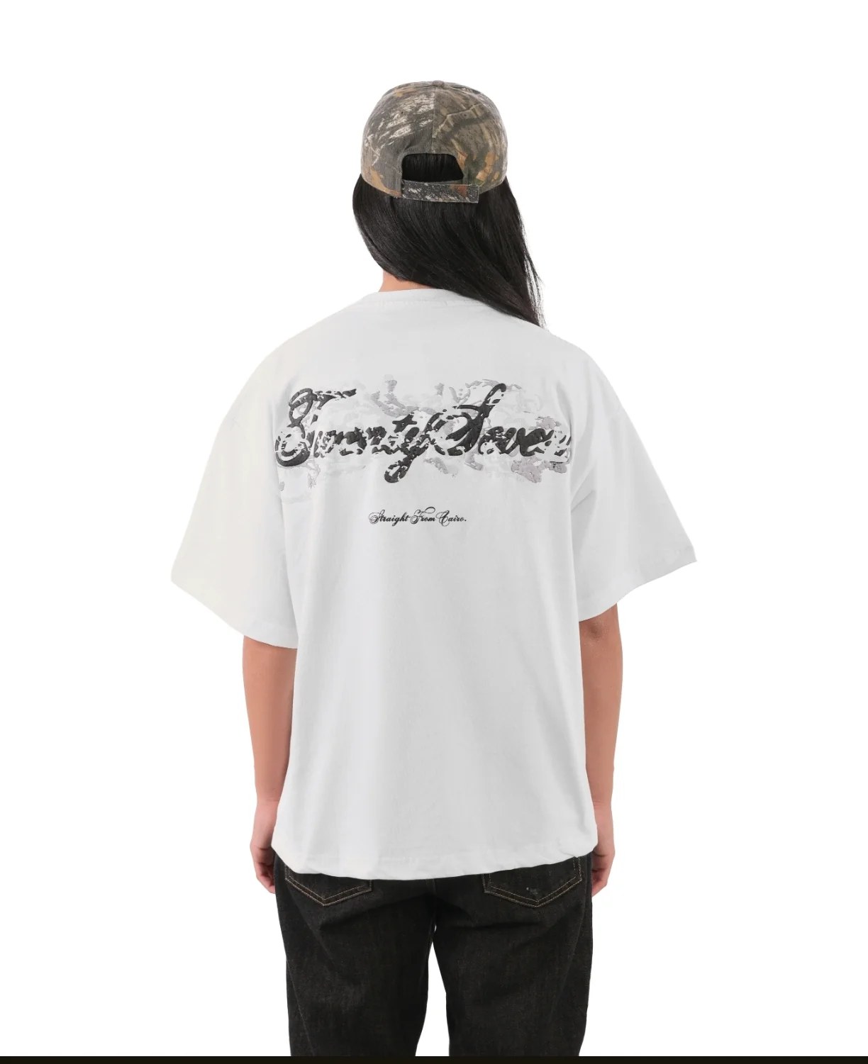 CRUSHED TYPE WHITE TEE