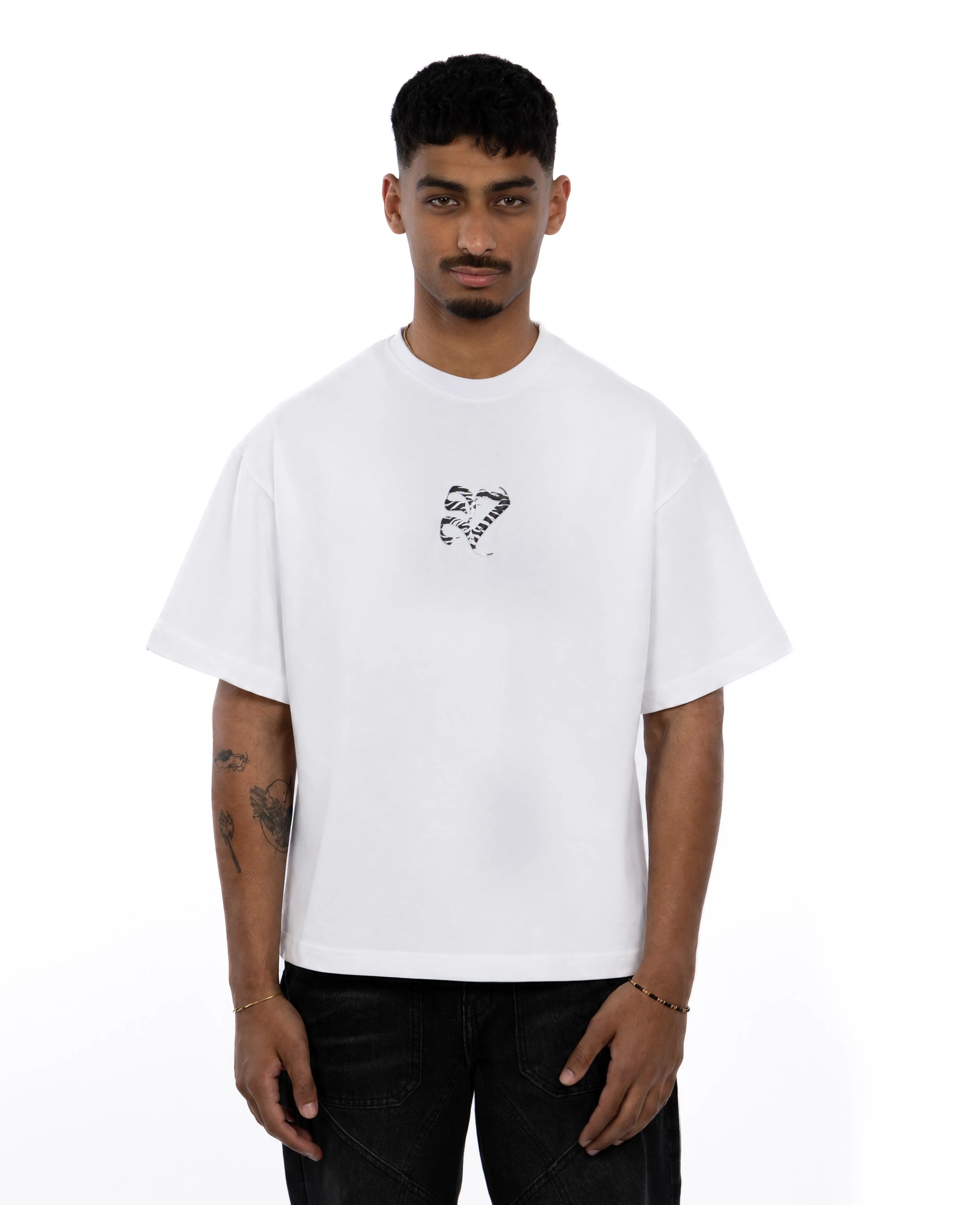 White shadow seven tee