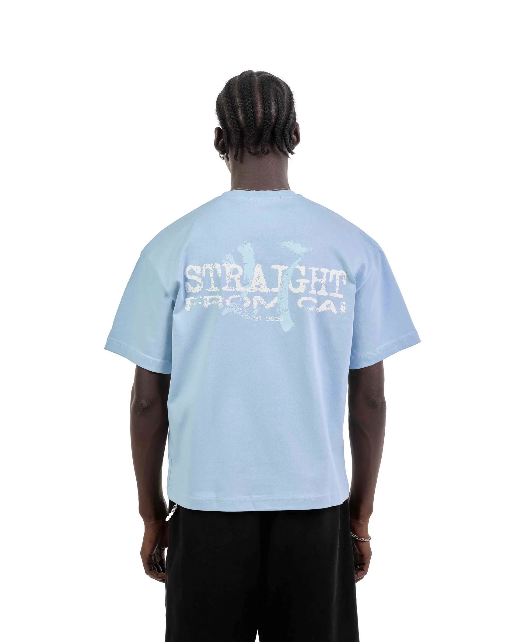 Straight From Cai Baby Blue Tee