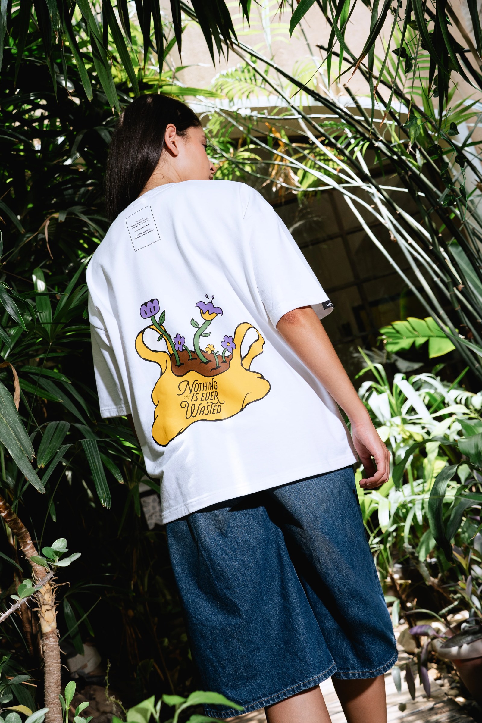 Nothing is ever Wasted Oversized T-shirt - White