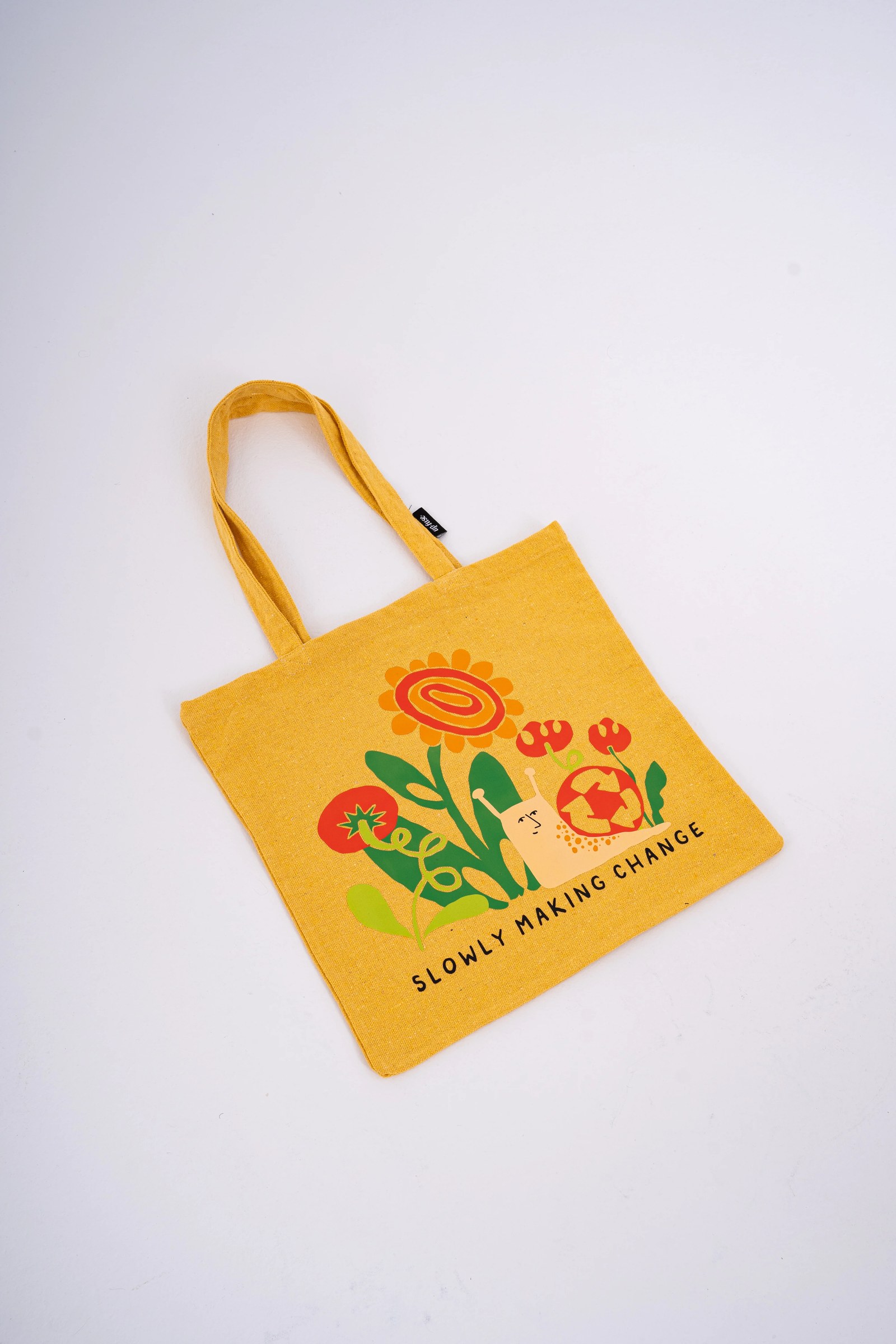 Slowly Making Change Tote Bag — Yellow