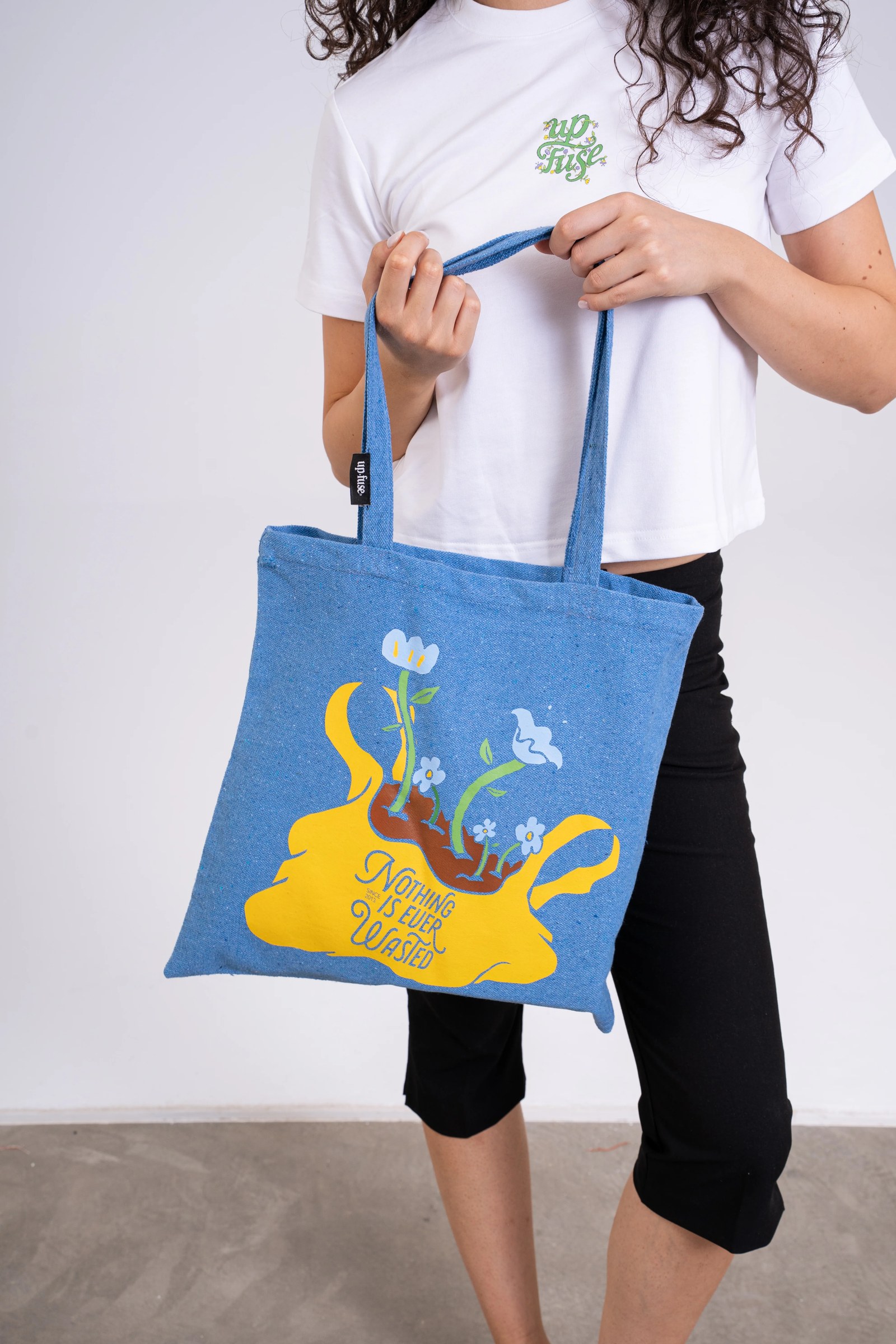 Nothing Is Ever Wasted Tote Bag — Blue