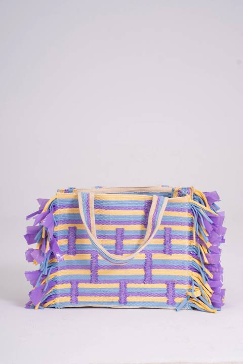 Fringe Shoulder Bag - Piña colada