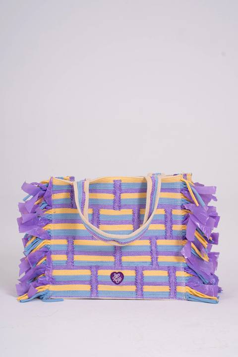 Fringe Shoulder Bag - Piña colada