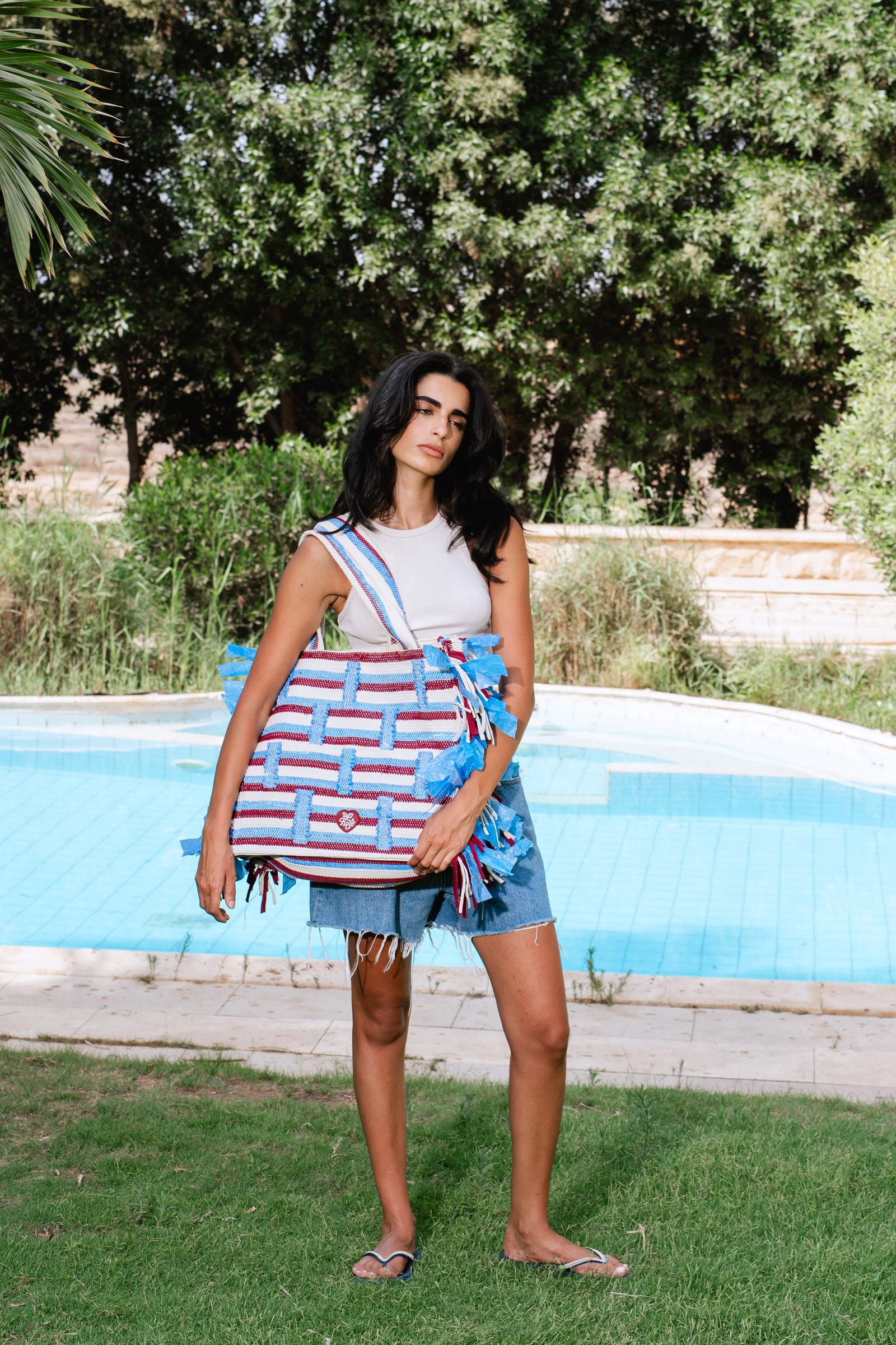 Fringe Shoulder Bag - Sea Salt