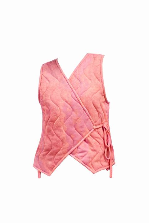 Orange Triangles Puffer Vest