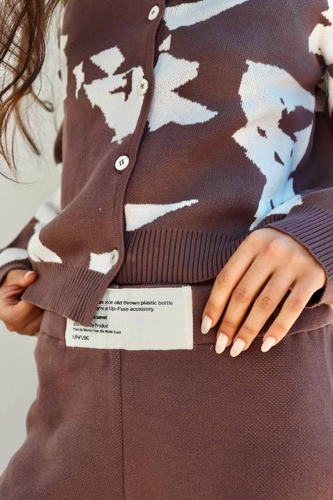 Brown Confetti Knit Set