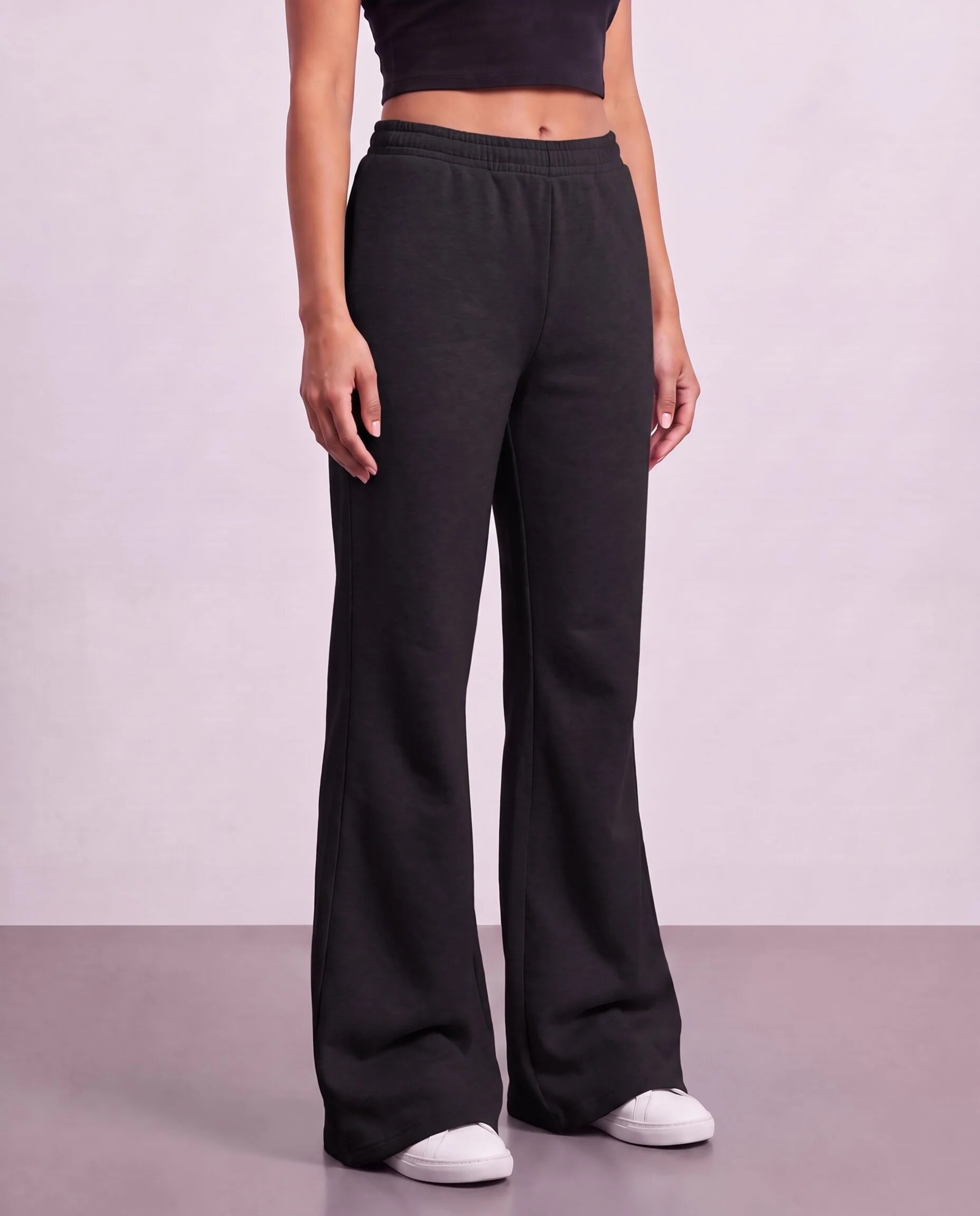 Flared Sweatpants - Black