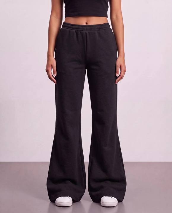 Flared Sweatpants - Black