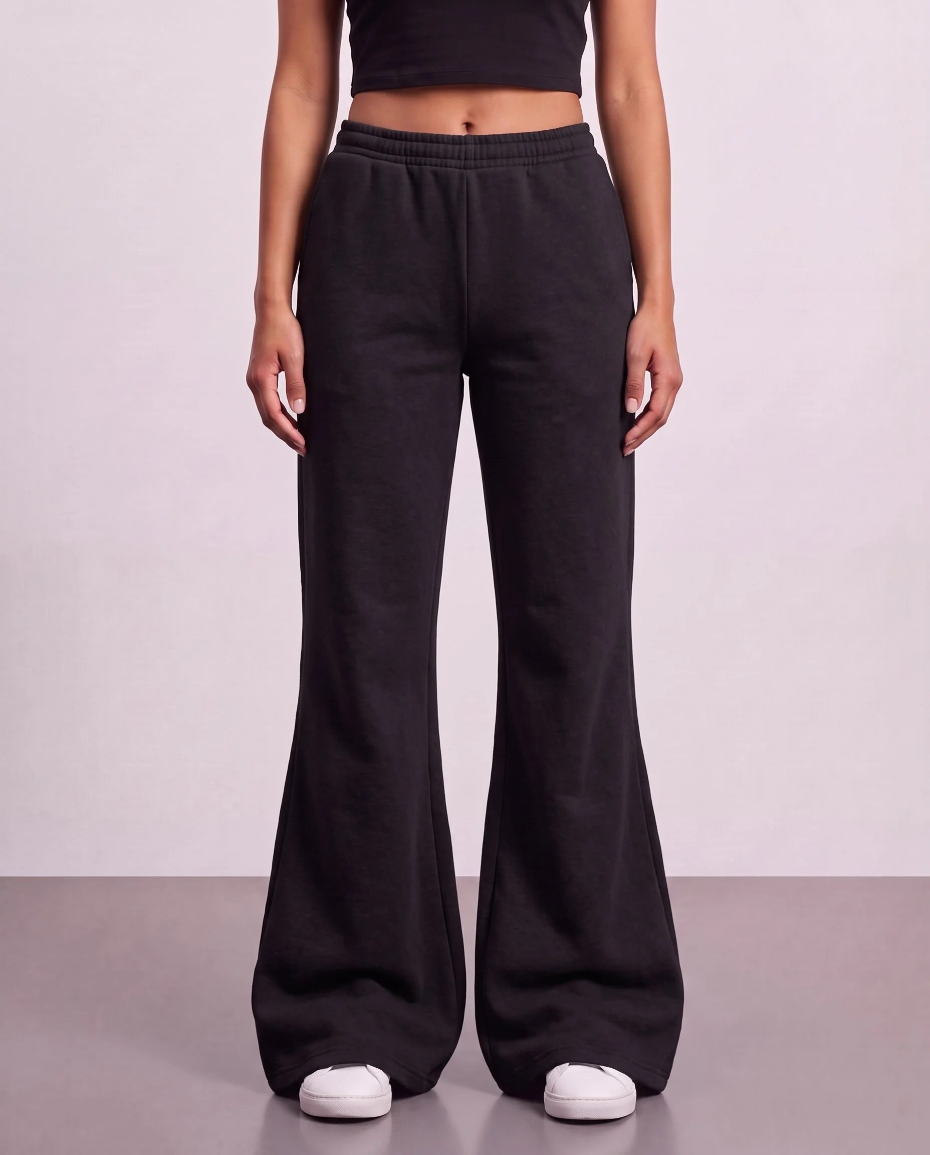 Flared Sweatpants - Black
