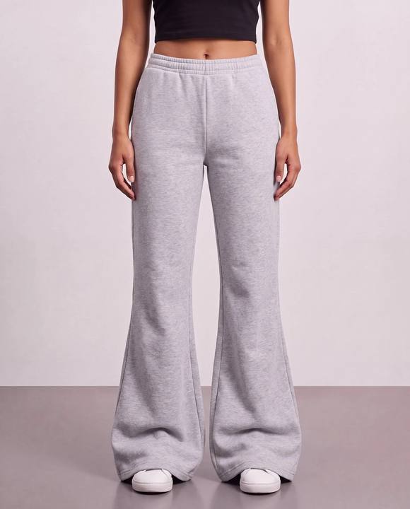 Flared Sweatpants - Light Grey