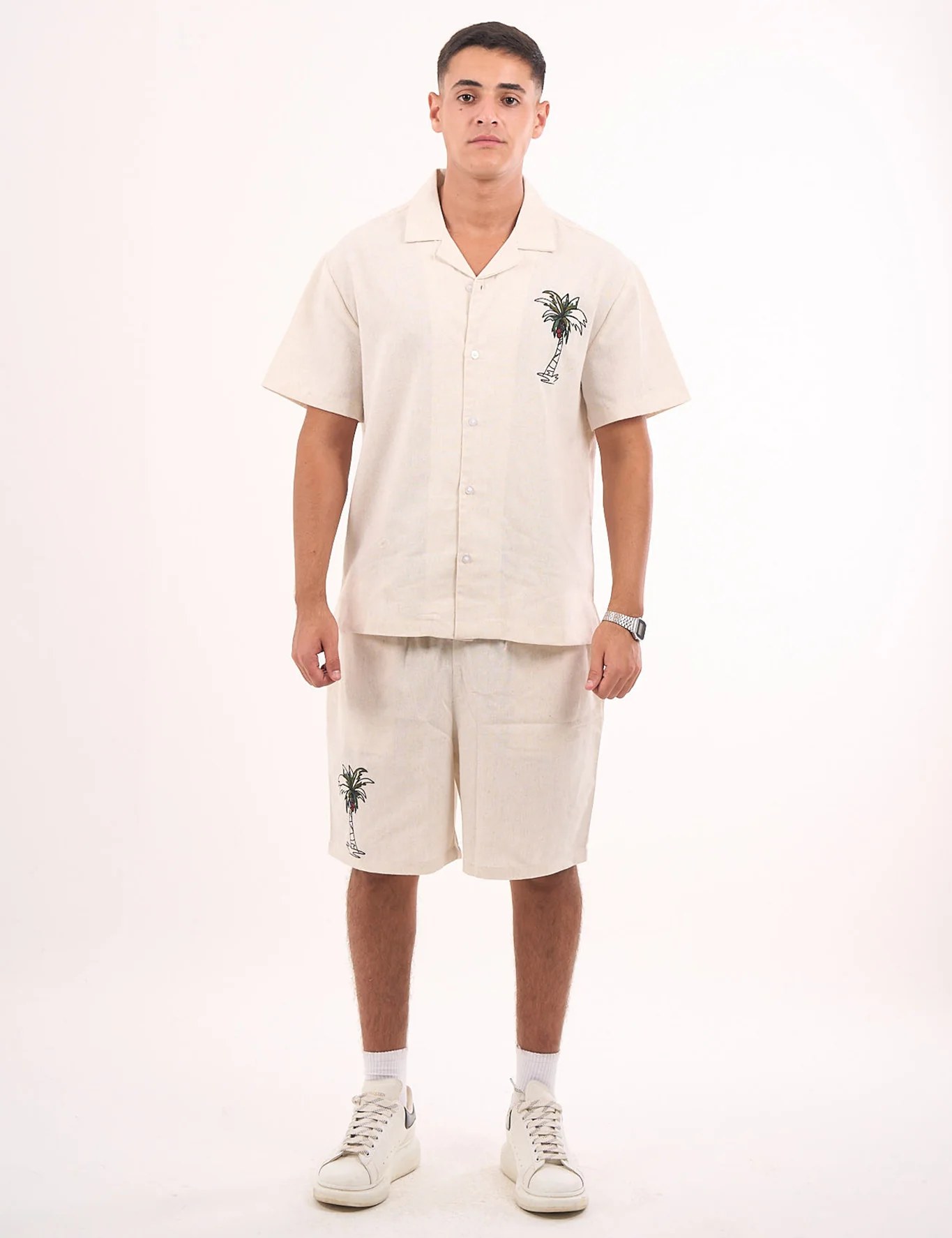 Palm Tree Embroidered Co-ord