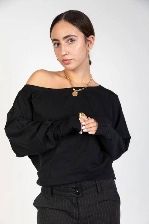 Women’s off‑the‑shoulder cotton tee