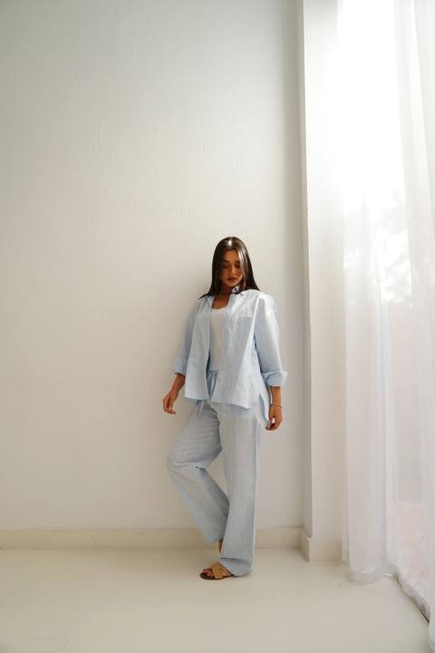 Viola Stripes Linen Set
