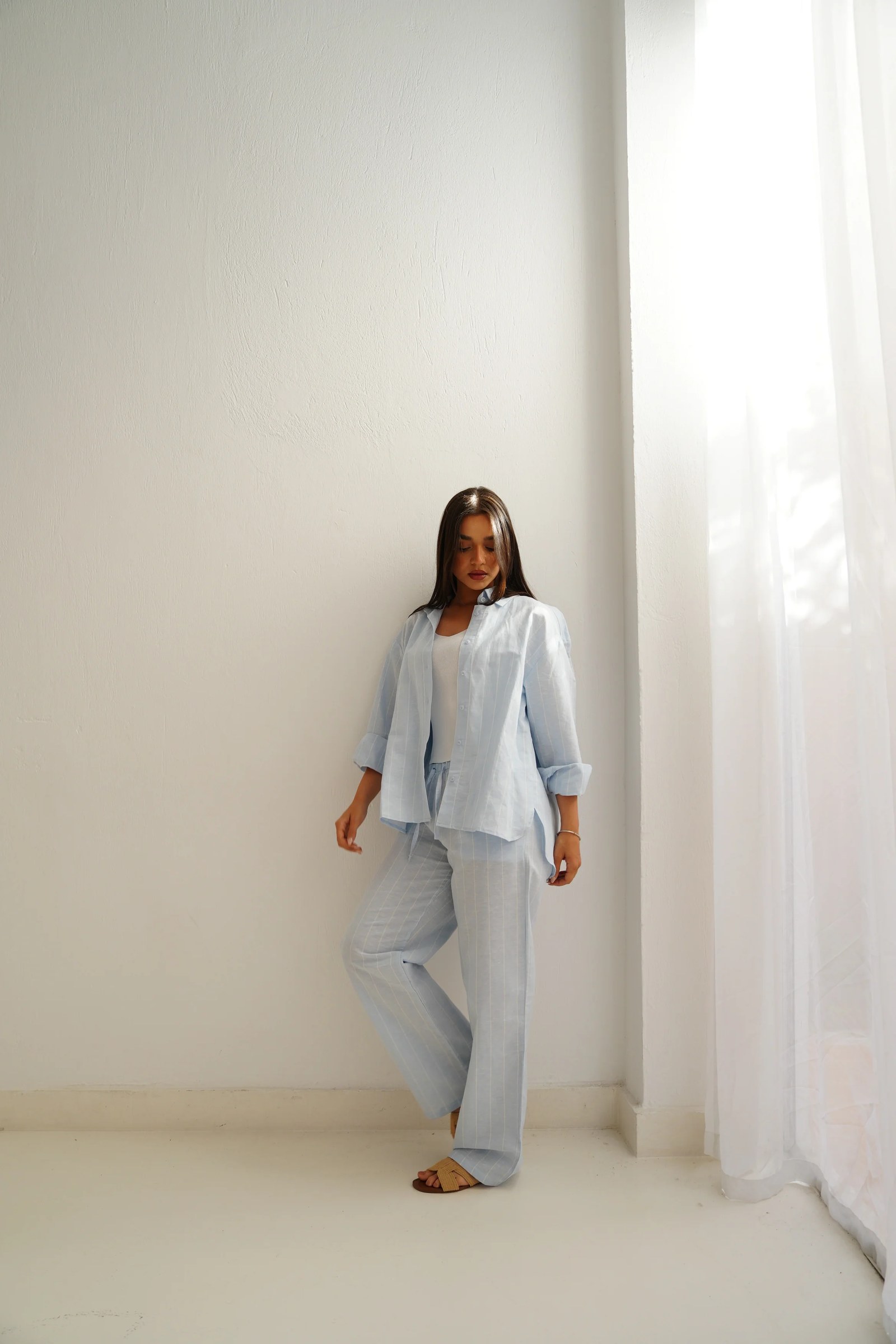 Viola Stripes Linen Set