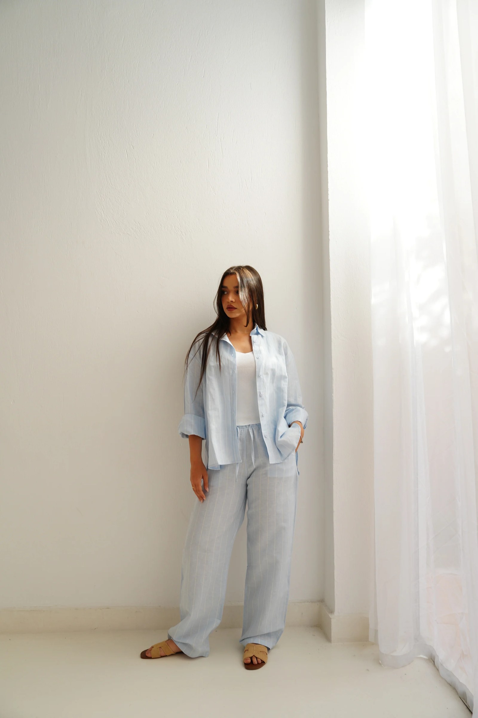 Viola Stripes Linen Set