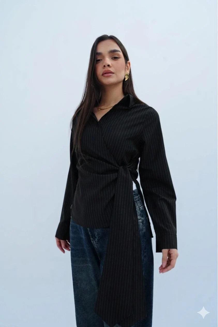 Black Stripes Blouse