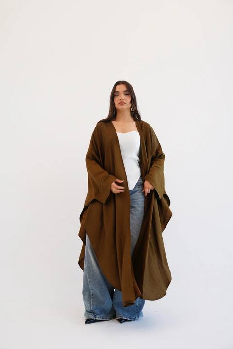 Cape Shimmer Kaftan In Brown