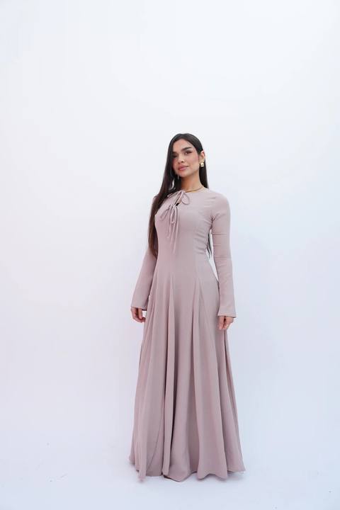 Valarya Dress in Beige