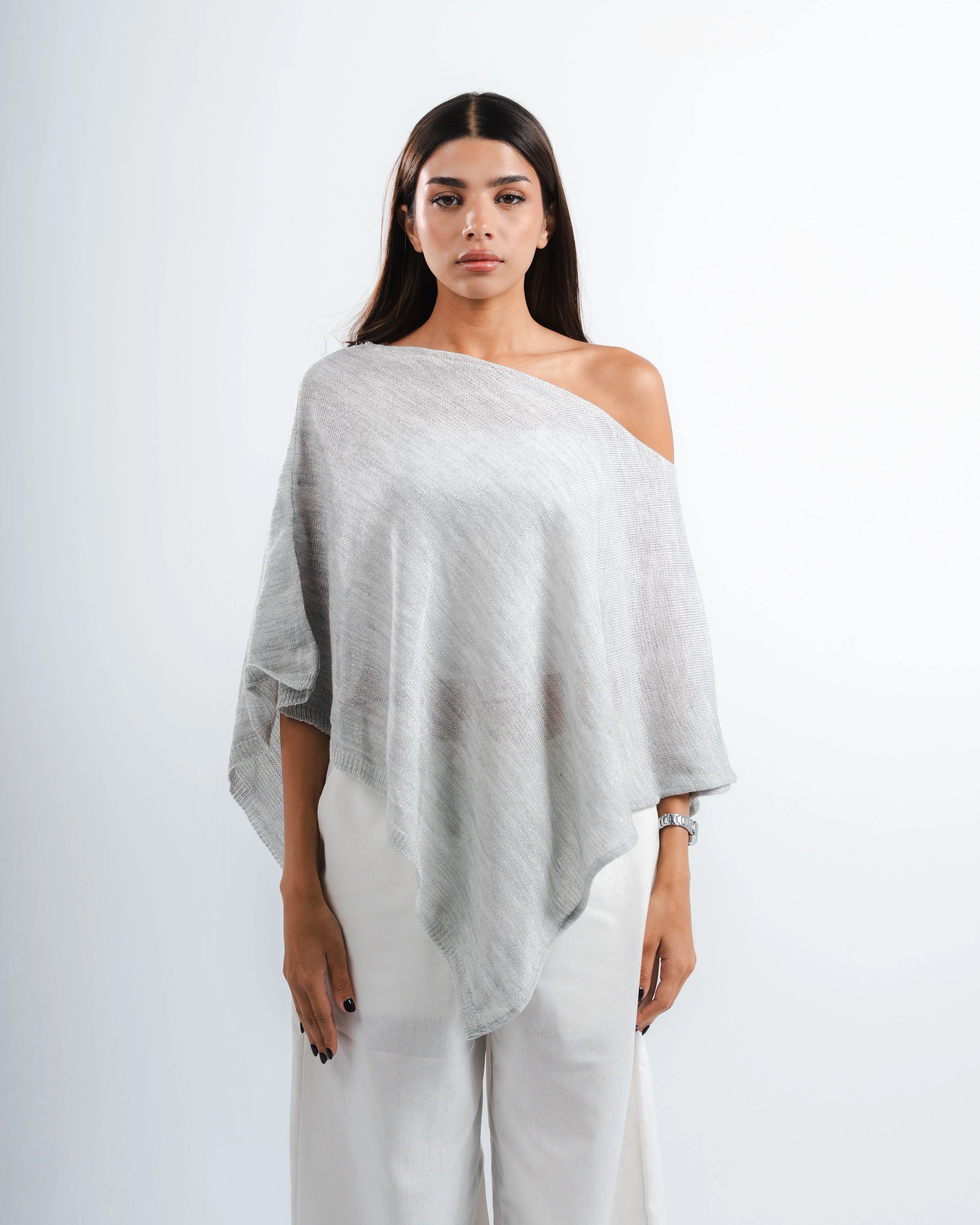 Silver Shimmer Poncho