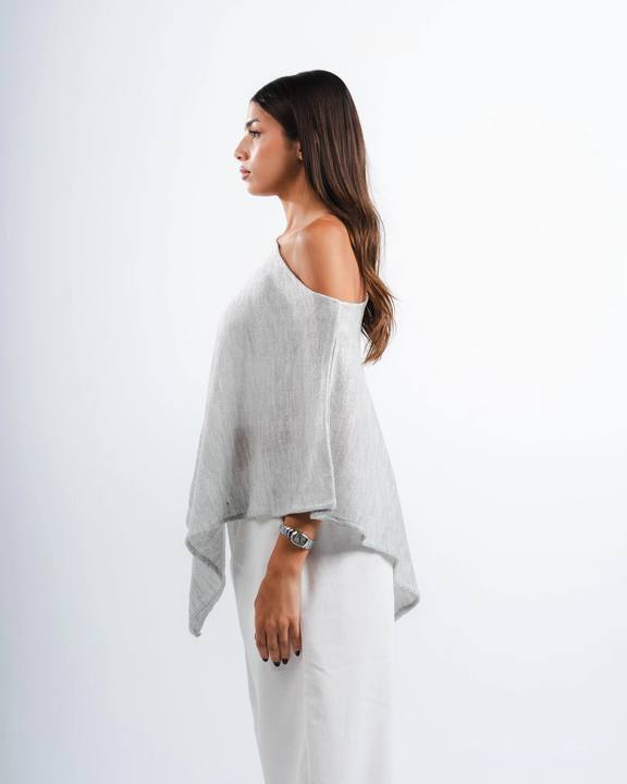 Silver Shimmer Poncho