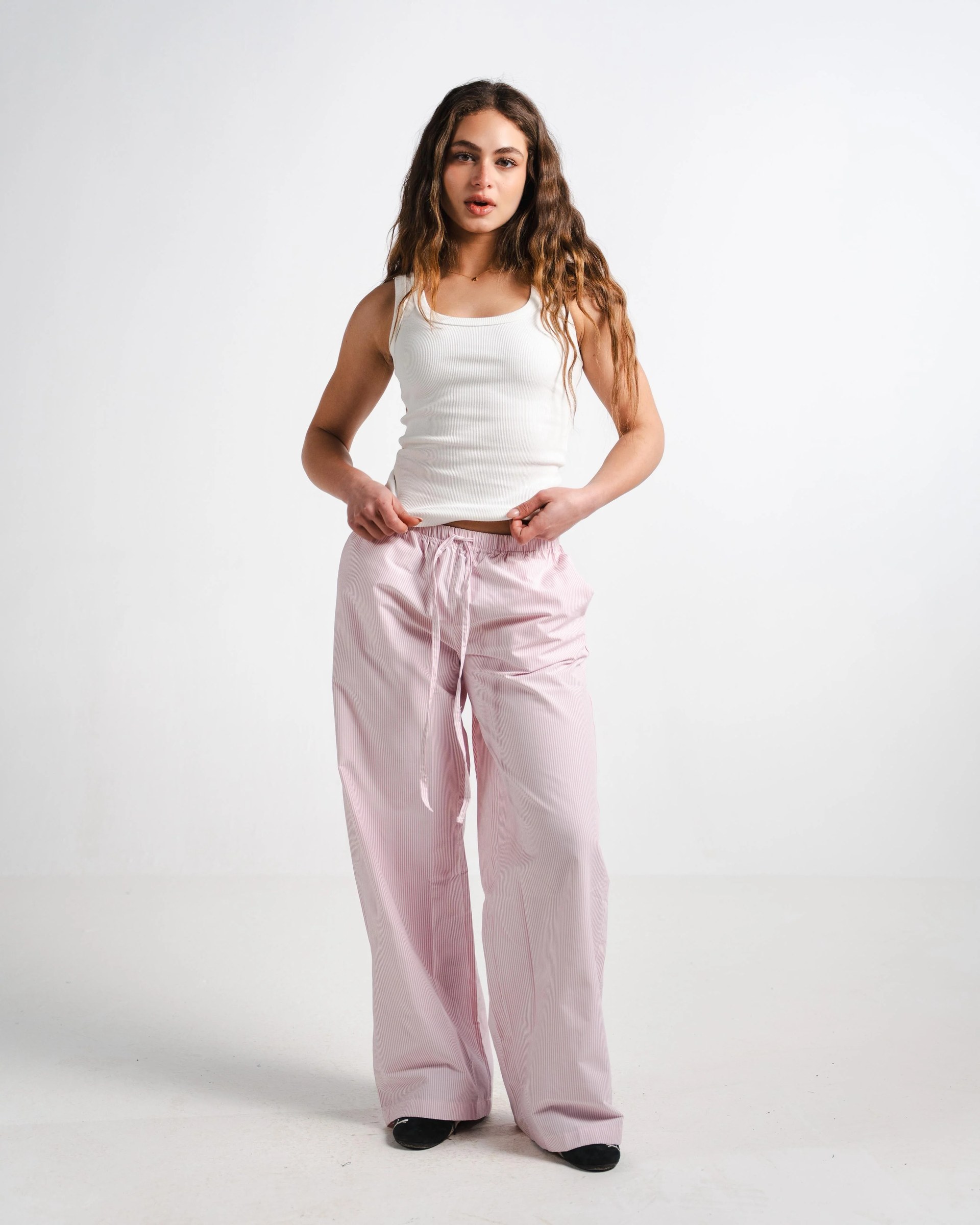 Pink Striped Pants